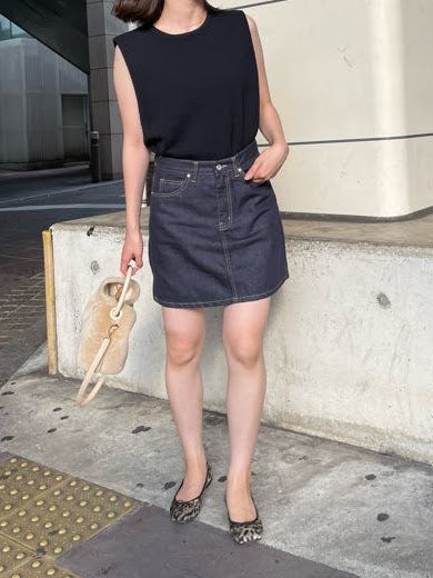 Denim skirt[mini]