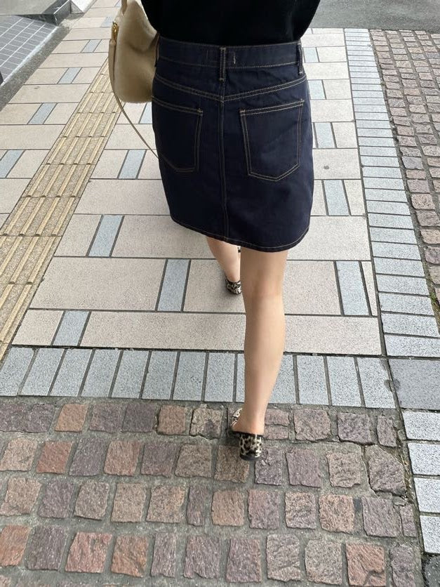 Denim skirt[mini]