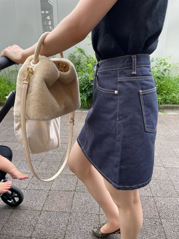 Denim skirt[mini]