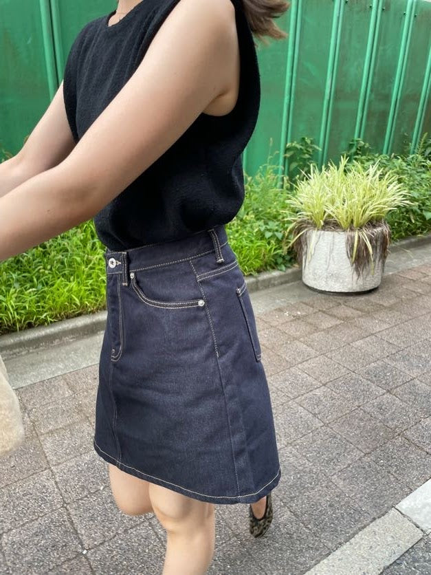 Denim skirt[mini]